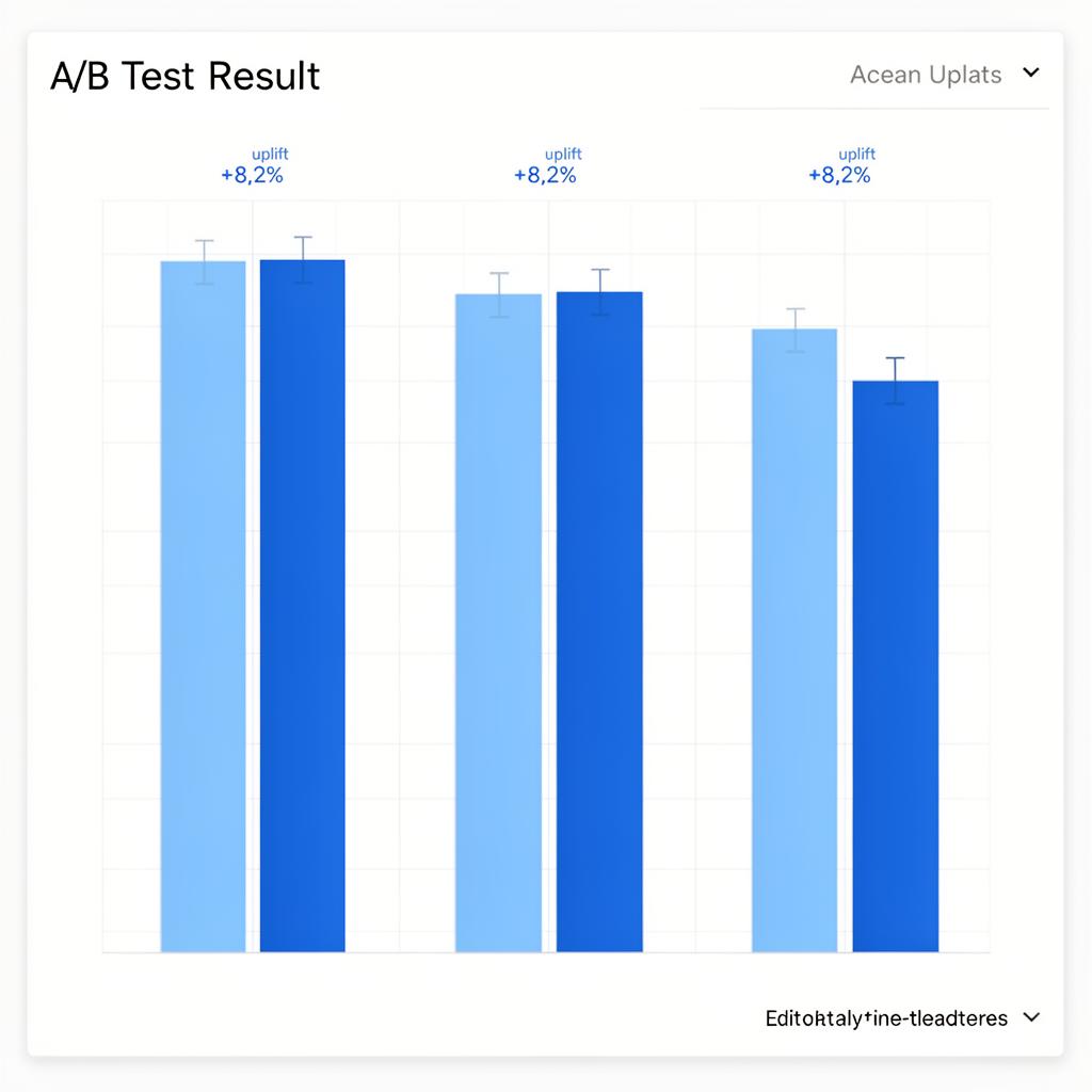 A/B test result chart